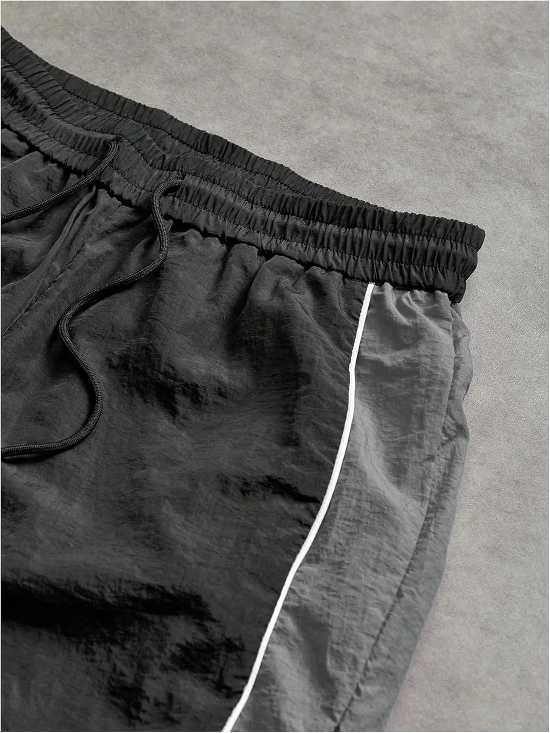 SHENHE Men's Y2k Wide Leg Color Block Baggy Parachute Pants Hip Hop Track Trousers Streetwear