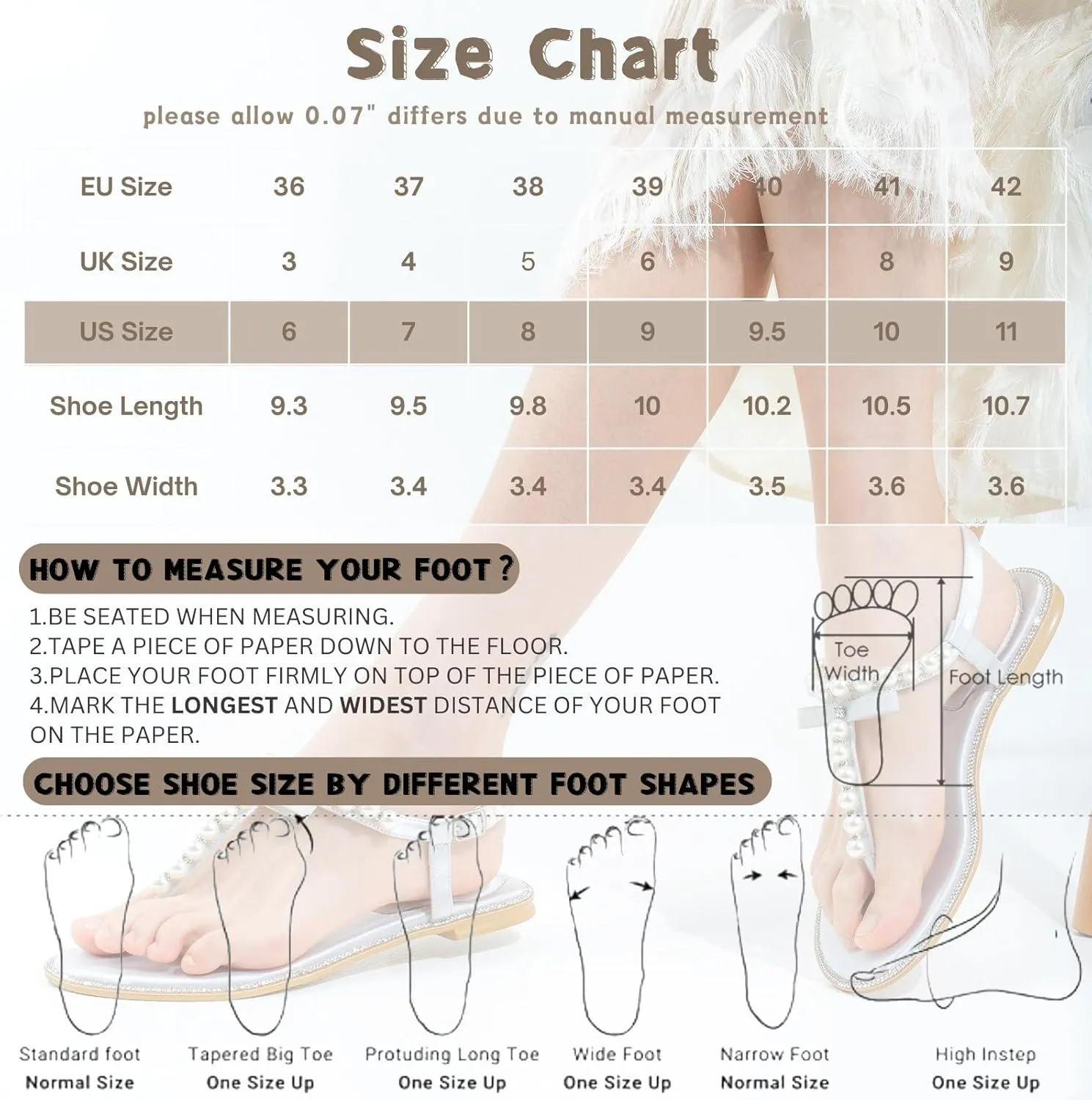 SheSole Women's Pearl T-Strap Bridal White Flat Sandals Beach Wedding Shoes