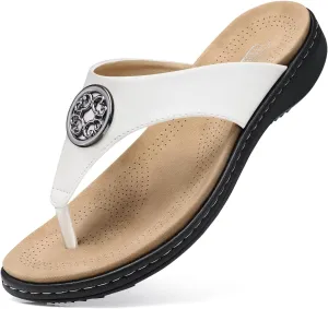 SHIBEVER Womens Flat Thong Sandals: Comfortable Walking Summer Casual Flip Flops for Women