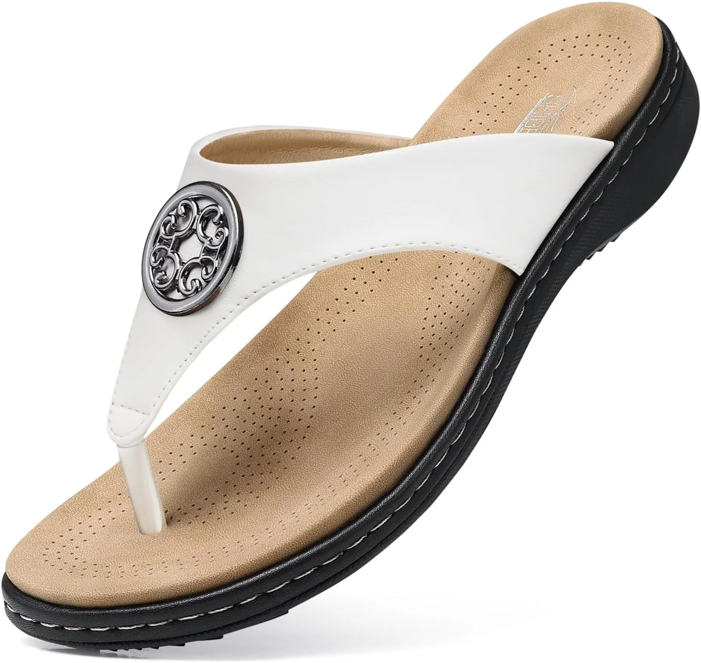 SHIBEVER Womens Flat Thong Sandals: Comfortable Walking Summer Casual Flip Flops for Women