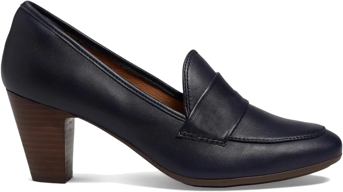 SHODENSE Women Chunky Kitten Heel Pumps Shoes Round Closed Toe Slip On Suede Penny Loafers Mid Block Heels Dress Loafer Matte Almond Toe Comfort Oxford Shoes Office Work Classic Elegant 4-11 M US