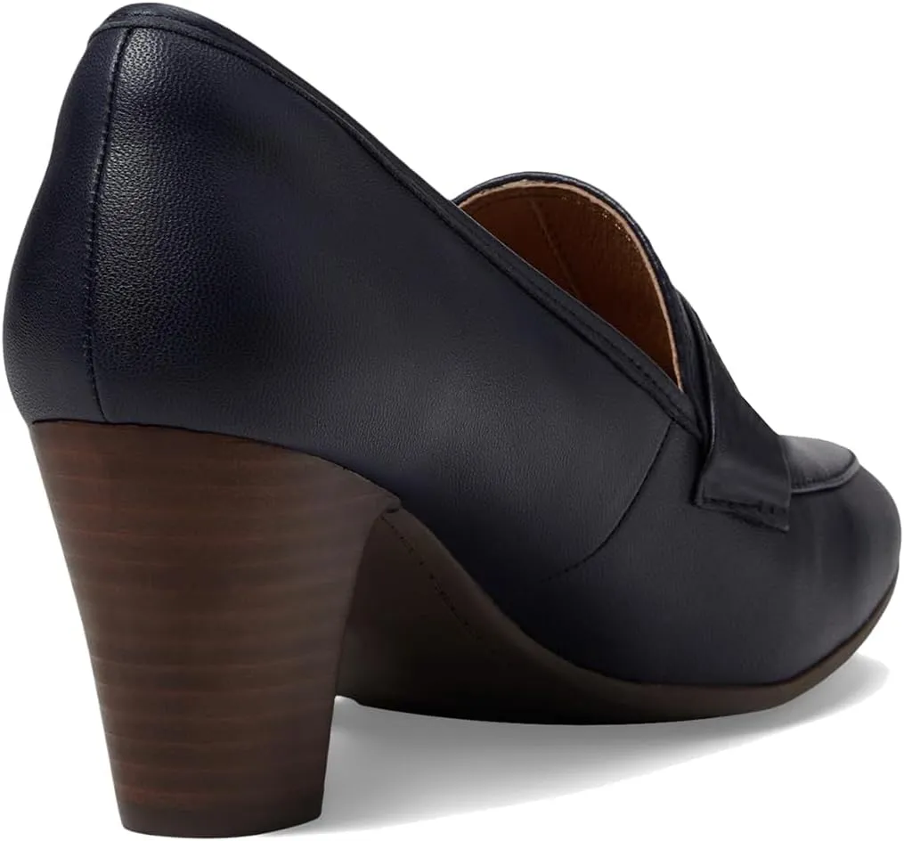 SHODENSE Women Chunky Kitten Heel Pumps Shoes Round Closed Toe Slip On Suede Penny Loafers Mid Block Heels Dress Loafer Matte Almond Toe Comfort Oxford Shoes Office Work Classic Elegant 4-11 M US