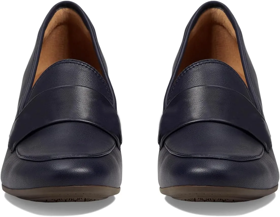 SHODENSE Women Chunky Kitten Heel Pumps Shoes Round Closed Toe Slip On Suede Penny Loafers Mid Block Heels Dress Loafer Matte Almond Toe Comfort Oxford Shoes Office Work Classic Elegant 4-11 M US