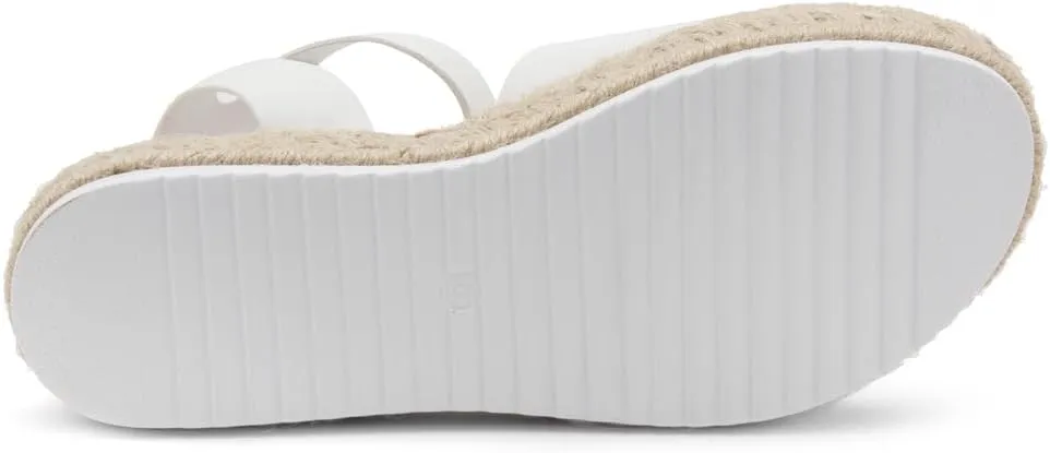 Shoe Land Legossa Womens Platform Sandals Ankle Strap Espadrilles Comfortable Open Toe Flatform Wedge Casual Sandal Black White Tan Platform Sandals for Summer
