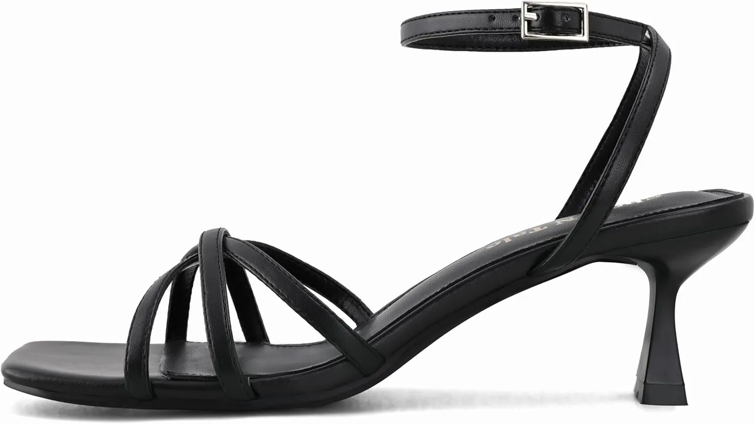 Shoe’N Tale Womens Kitten Heels Heeled Strappy Sandals Square Open Toe Stilettos Adjustable Ankle Strap Dress Party Wedding Fashion Shoes