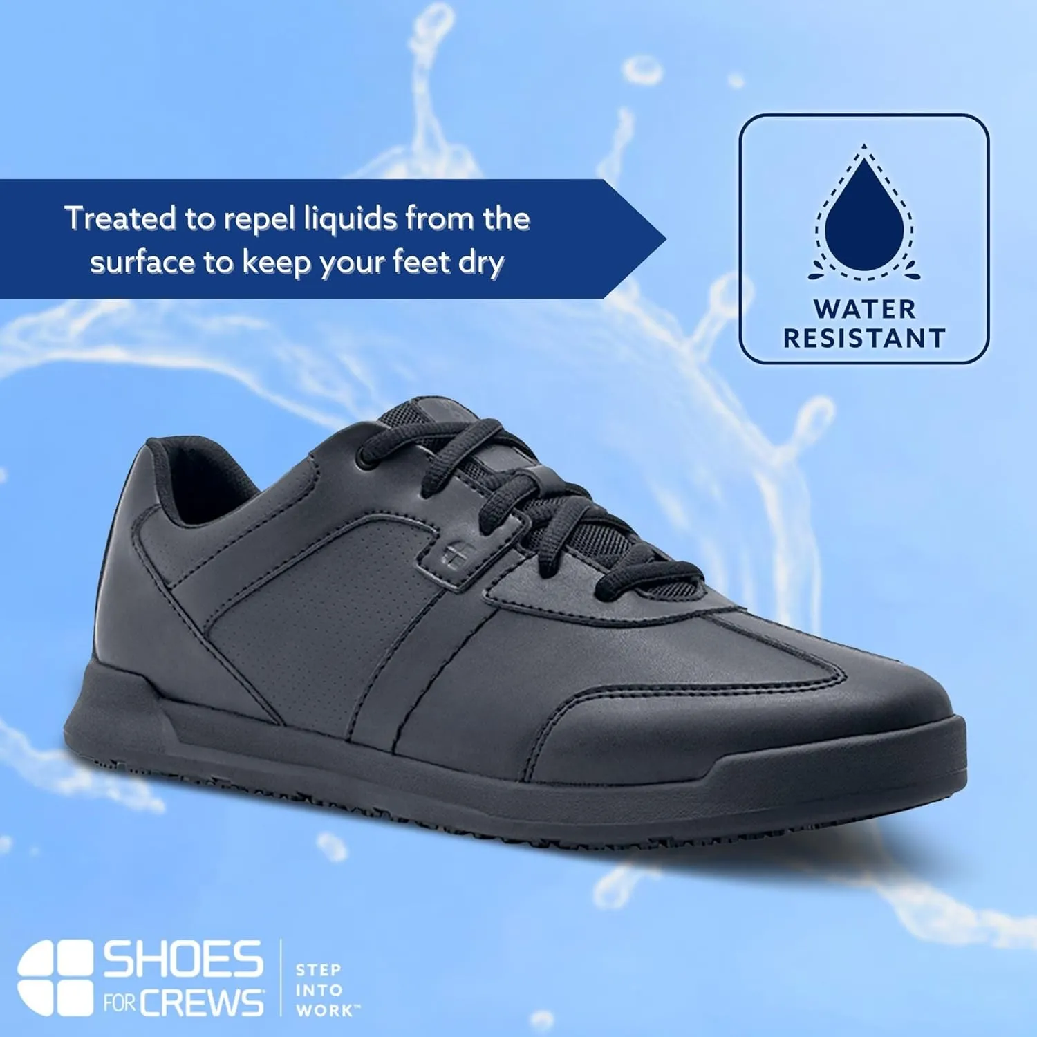 Shoes for Crews Men's Freestyle II Non Slip Work Shoes - Work & Safety Footwear, Food Service Work Sneakers, Lace-Up Breathable Work Shoes for Men