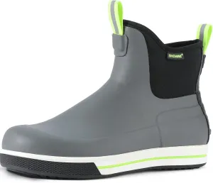 Showave Men's Deck Boots Ankle Waterproof Fishing Boot Non-Silp Work Rain Booties Durable Rubber Footwear Garden Boat Shoes With Ultra Lugs Outsole