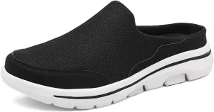 Slip On Mules & Clogs for Womens Summer Lightweight Open Back Walking Shoes Casual Breathable Mesh Closed Toe Slides Fashion Comfortable Color Block Slippers