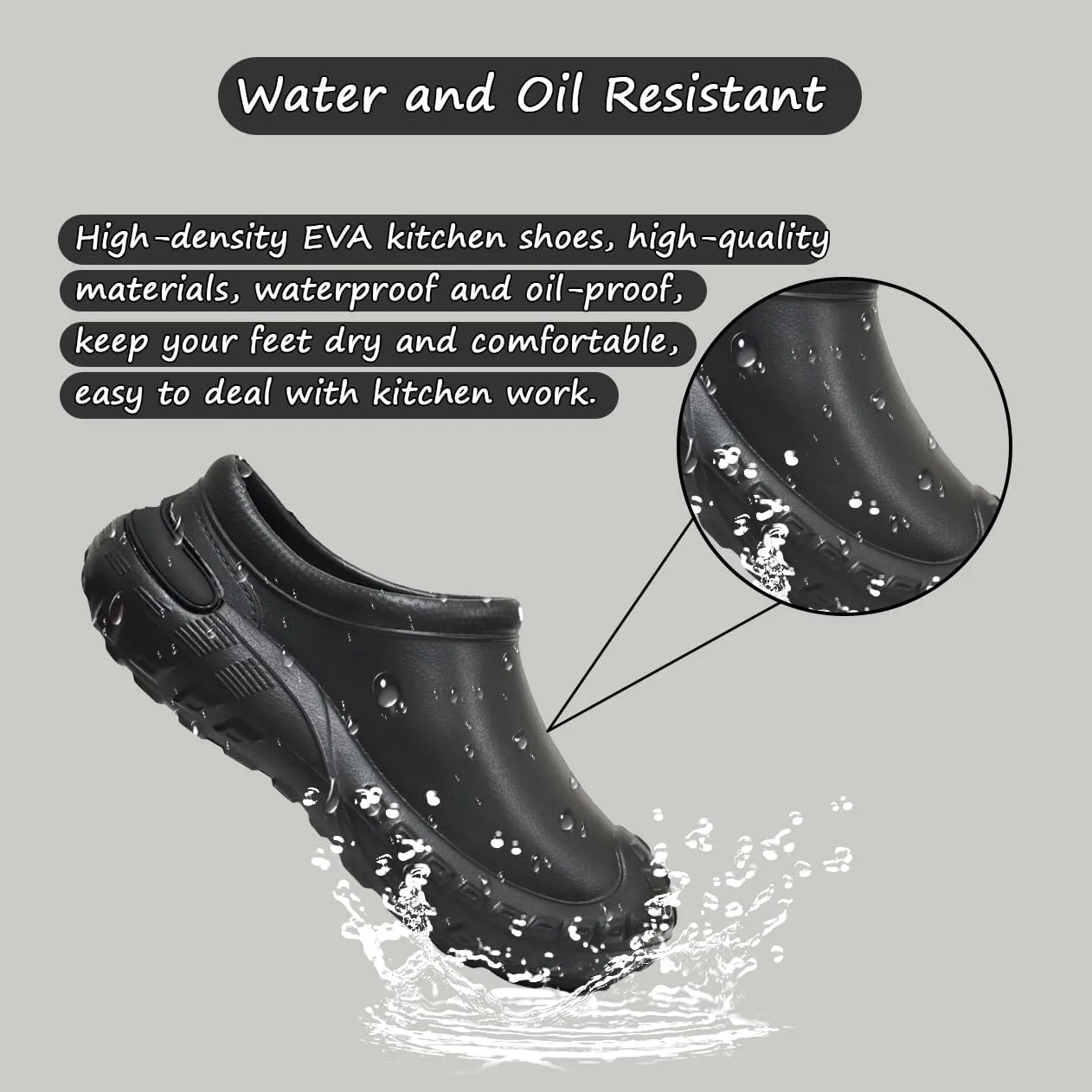 Slip Resistant Work Shoes - Non Slip Shoes for Men Food Service - Oil and Water Resistant Men's Mules & Clogs - Zapatos para Trabajar en Restaurante