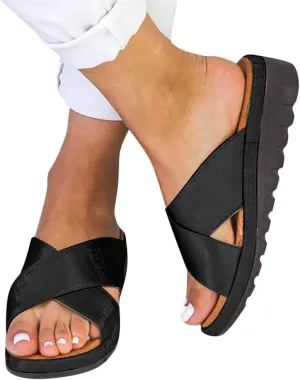 Slippers for Women Wide Width Gibobby 2019 Comfy Platform Sandals Shoes Summer Beach Travel Slipper Flip Flop