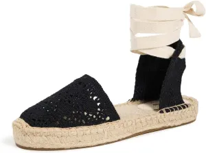 Soludos Women's The Lauren Lace Up Crochet Espadrilles