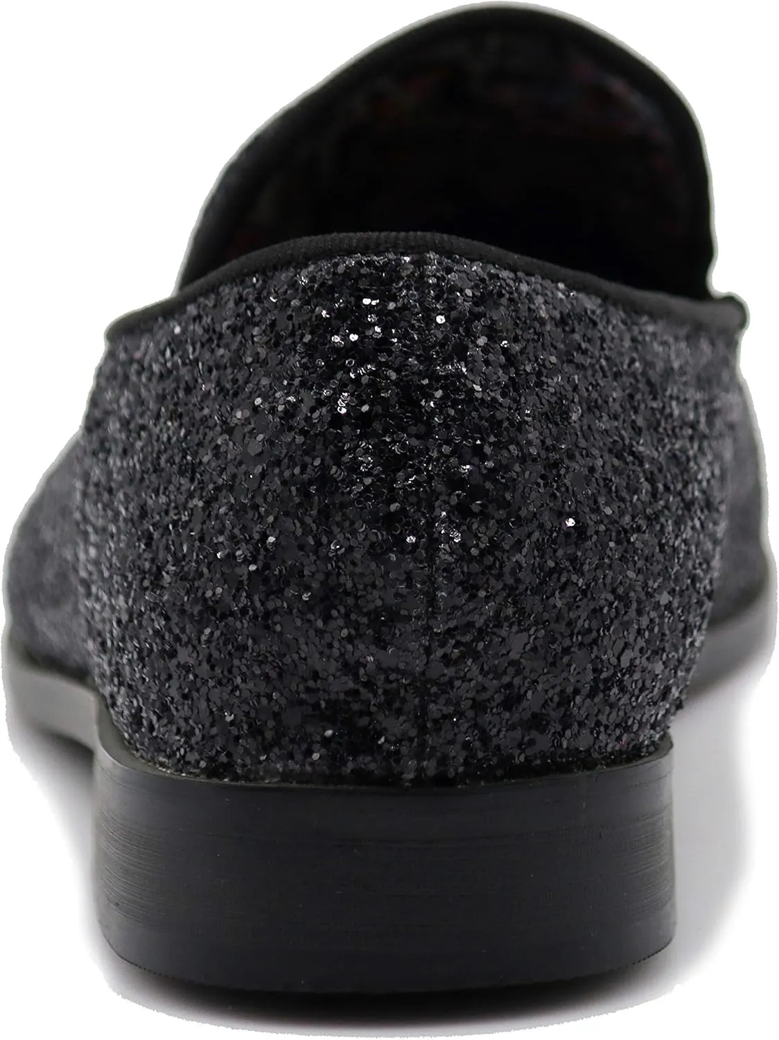 SPK04 Men's Vintage Glitter Dress Loafers Slip On Shoes Classic Tuxedo Dress Shoes