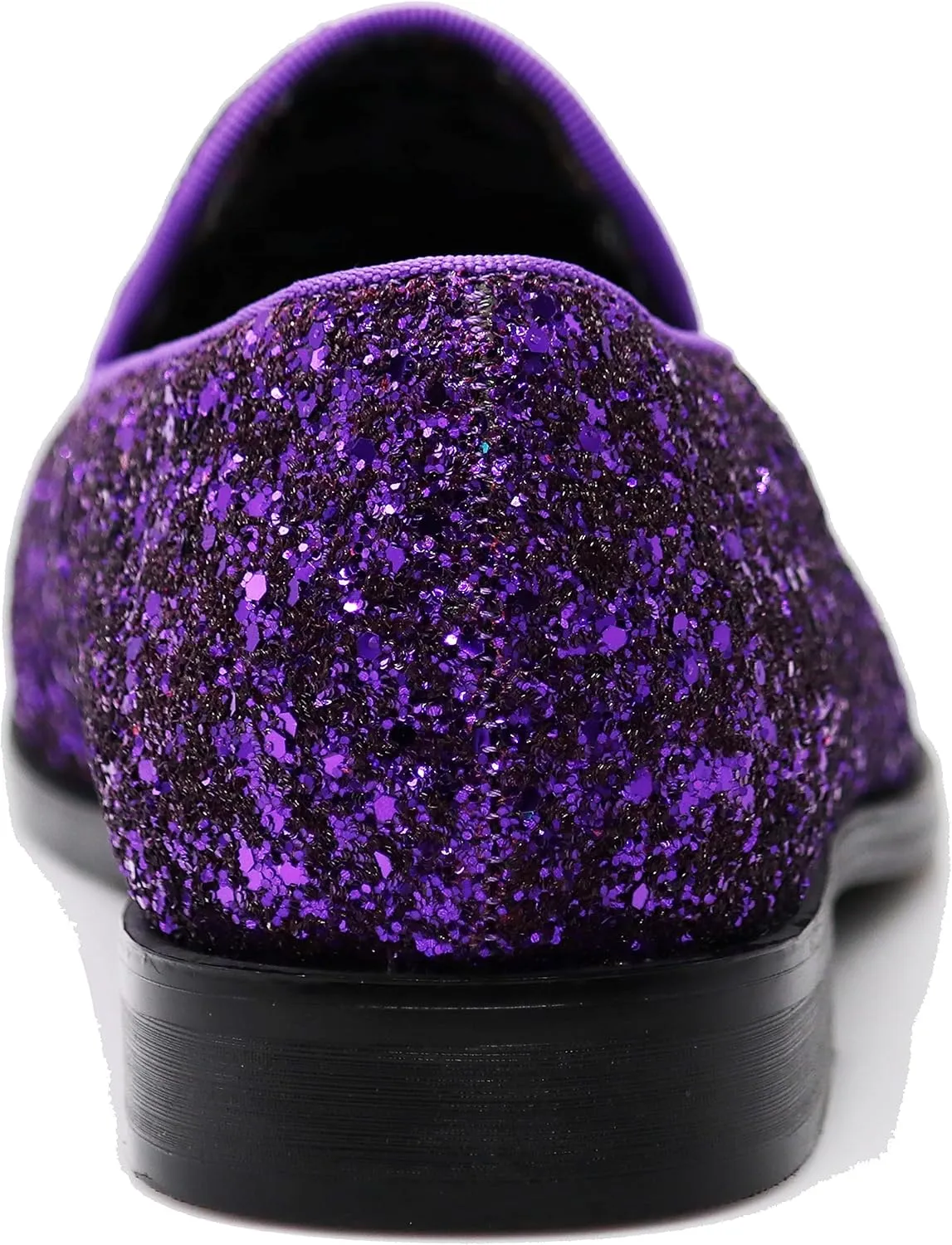 SPK04 Men's Vintage Glitter Dress Loafers Slip On Shoes Classic Tuxedo Dress Shoes