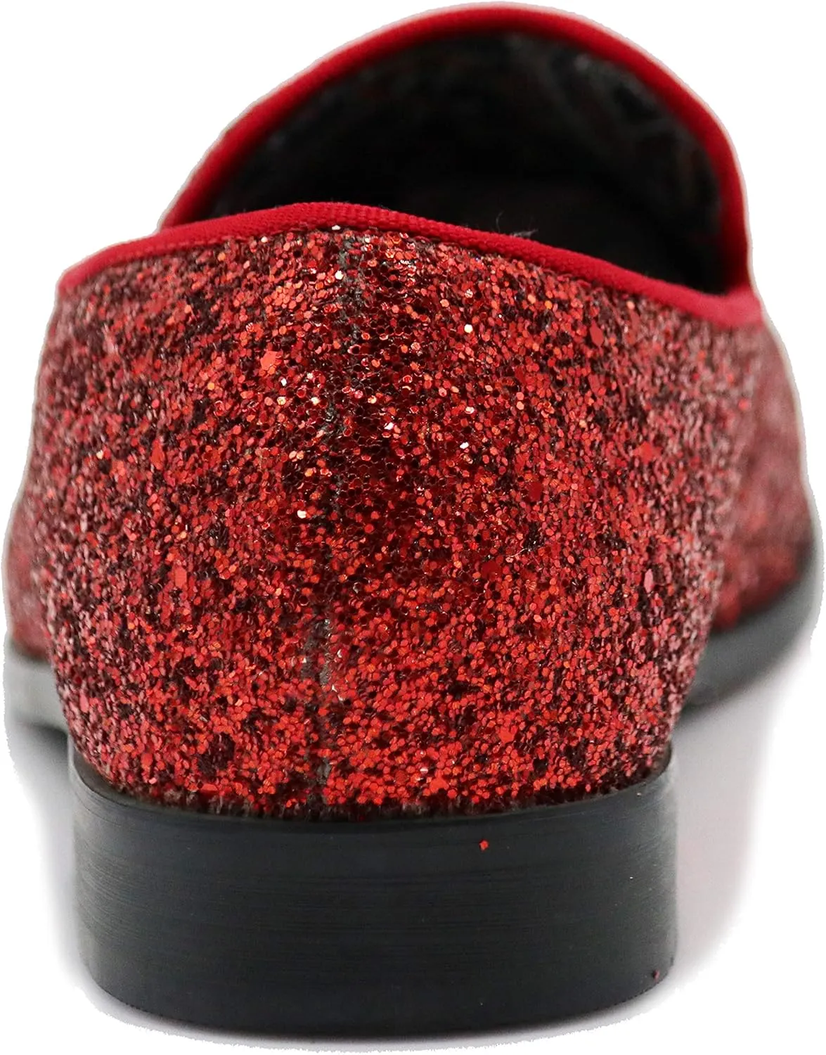 SPK04 Men's Vintage Glitter Dress Loafers Slip On Shoes Classic Tuxedo Dress Shoes