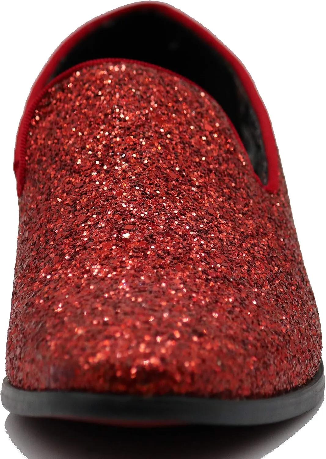 SPK04 Men's Vintage Glitter Dress Loafers Slip On Shoes Classic Tuxedo Dress Shoes