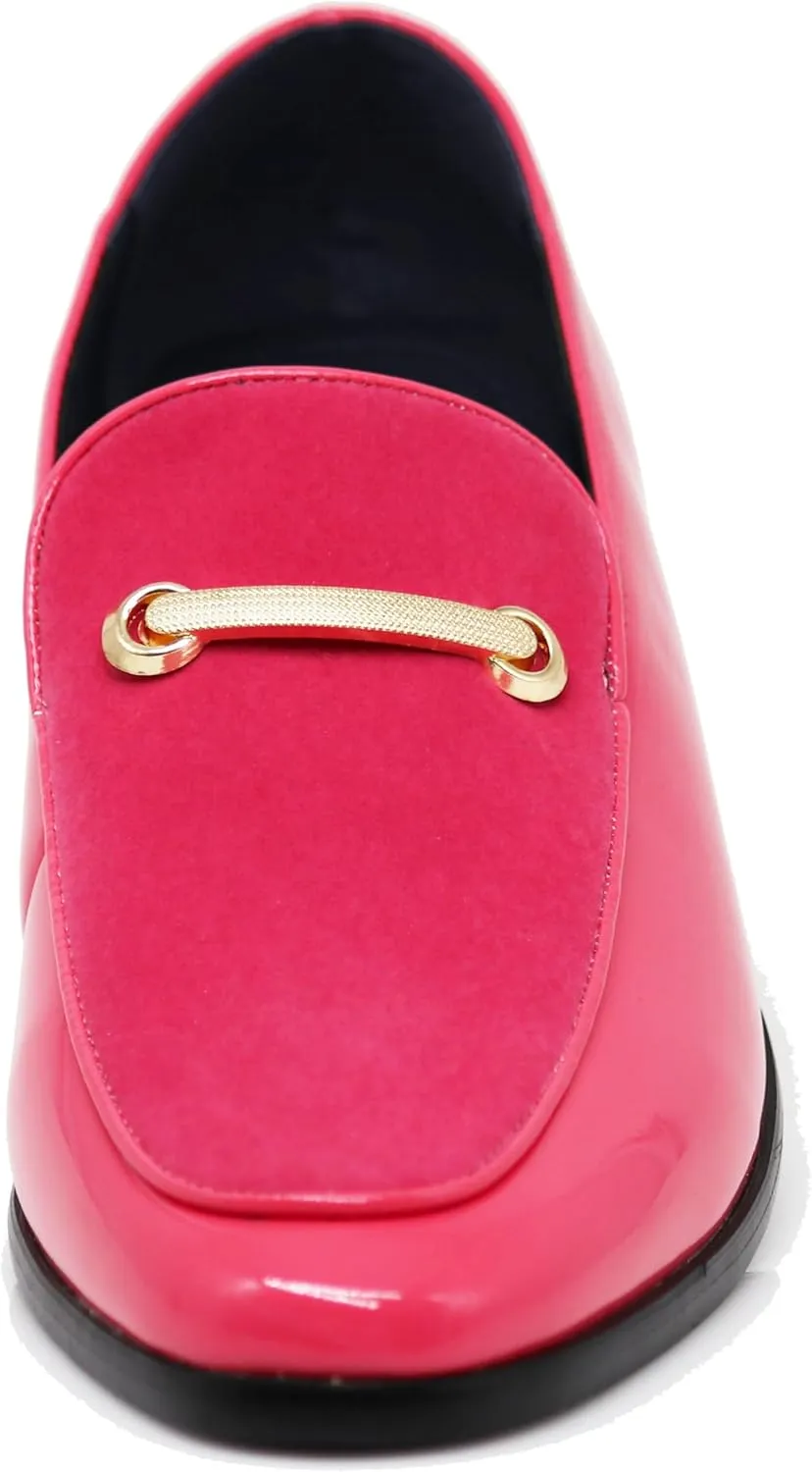 SPK05 Men's Vintage Satin Silky Floral Print Embroidery Loafers Slip On Shoes Classic Tuxedo Dress Shoes