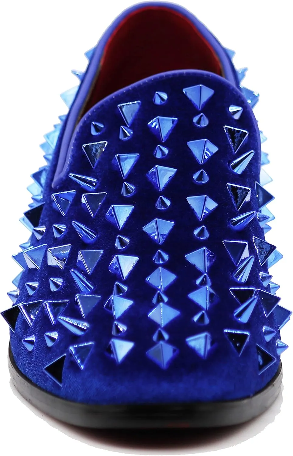 SPK16 Men's Vintage Spike Dress Loafers Slip On Fashion Shoes Classic Tuxedo Dress Shoes