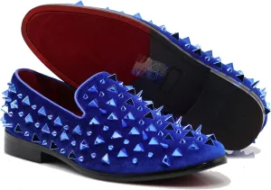 SPK16 Men's Vintage Spike Dress Loafers Slip On Fashion Shoes Classic Tuxedo Dress Shoes