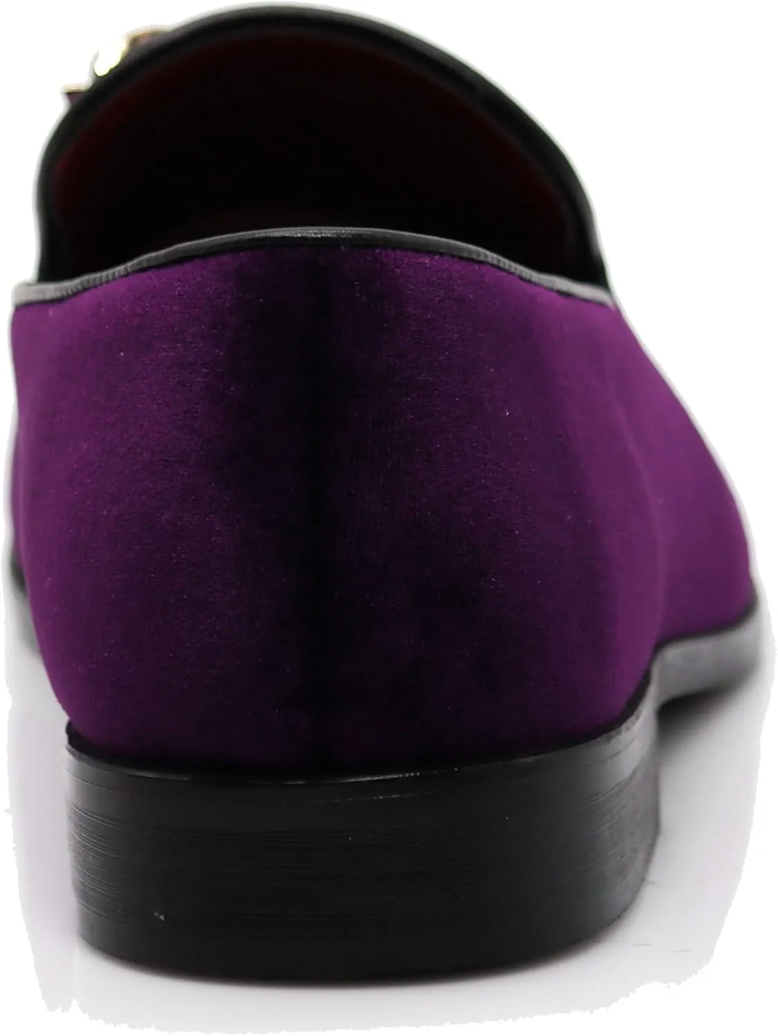 SPK23 Men's Vintage Bow Tie Velvet Dress Loafers Slip On Fashion Shoes Classic Tuxedo Formal Shoes