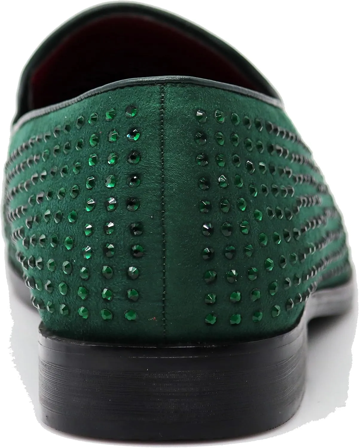 SPK26 Men's Vintage Velvet Rhinestone Designer Dress Loafers Slip On Shoes Classic Tuxedo Dress Shoes