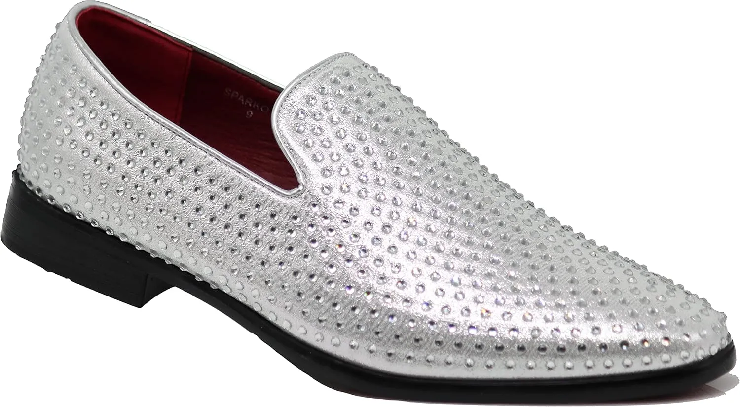 SPK26 Men's Vintage Velvet Rhinestone Designer Dress Loafers Slip On Shoes Classic Tuxedo Dress Shoes