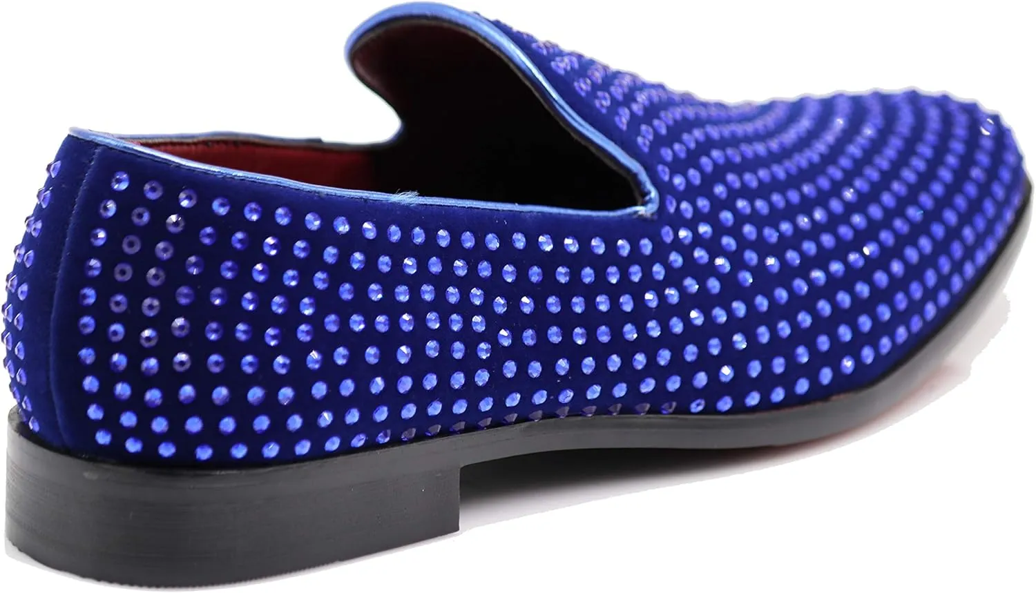 SPK26 Men's Vintage Velvet Rhinestone Designer Dress Loafers Slip On Shoes Classic Tuxedo Dress Shoes