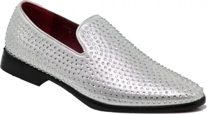 SPK26 Men's Vintage Velvet Rhinestone Designer Dress Loafers Slip On Shoes Classic Tuxedo Dress Shoes