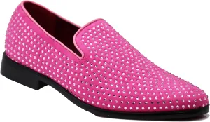 SPK26 Men's Vintage Velvet Rhinestone Designer Dress Loafers Slip On Shoes Classic Tuxedo Dress Shoes