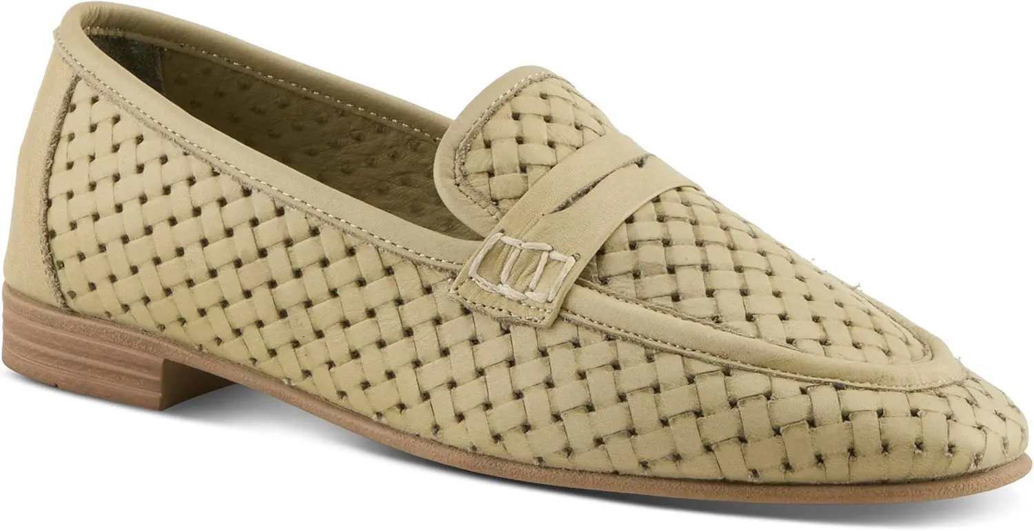 Spring Step Women's Khaza Slip-On Leather Loafers - Perforated Design, Comfortable Fit, Made in Turkey
