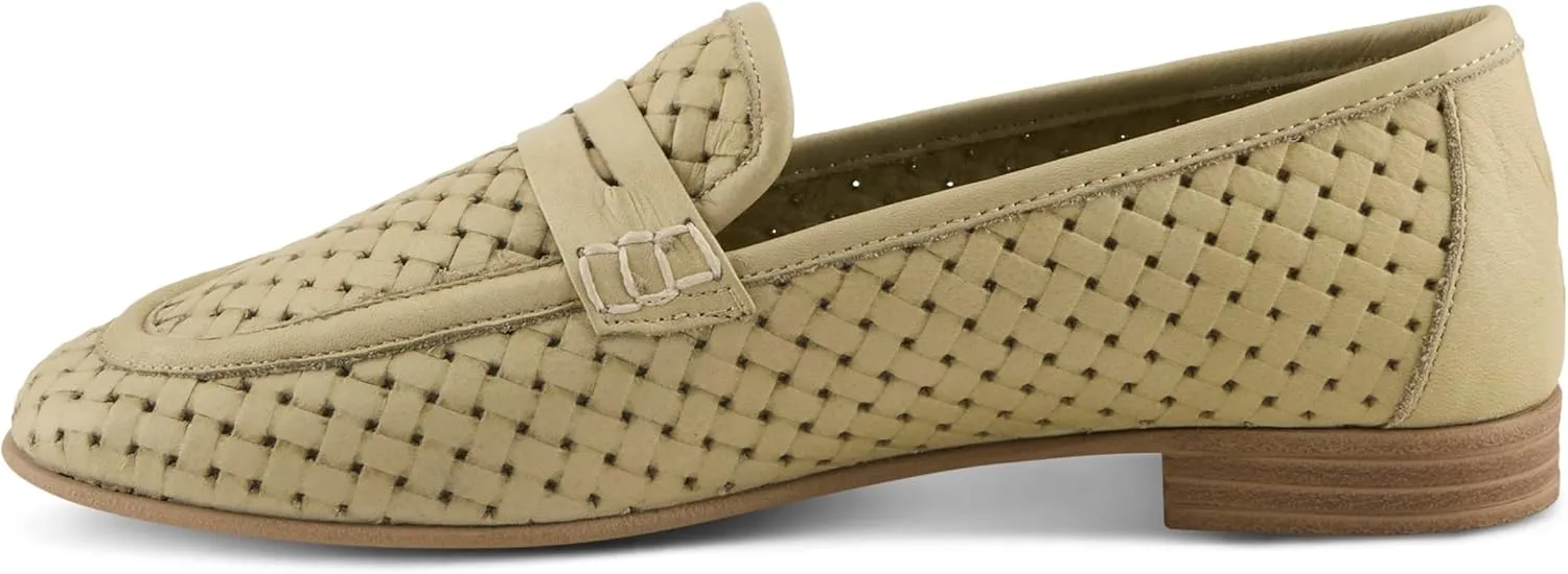Spring Step Women's Khaza Slip-On Leather Loafers - Perforated Design, Comfortable Fit, Made in Turkey