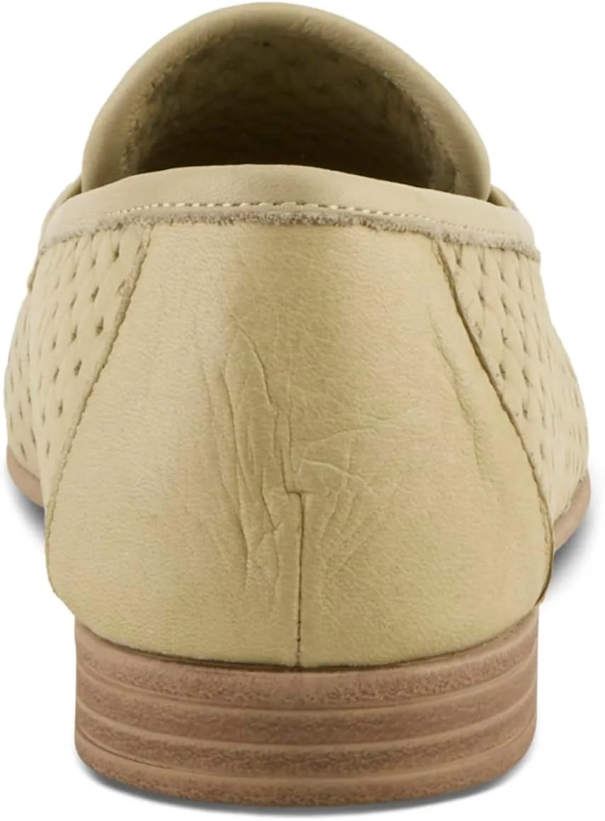Spring Step Women's Khaza Slip-On Leather Loafers - Perforated Design, Comfortable Fit, Made in Turkey