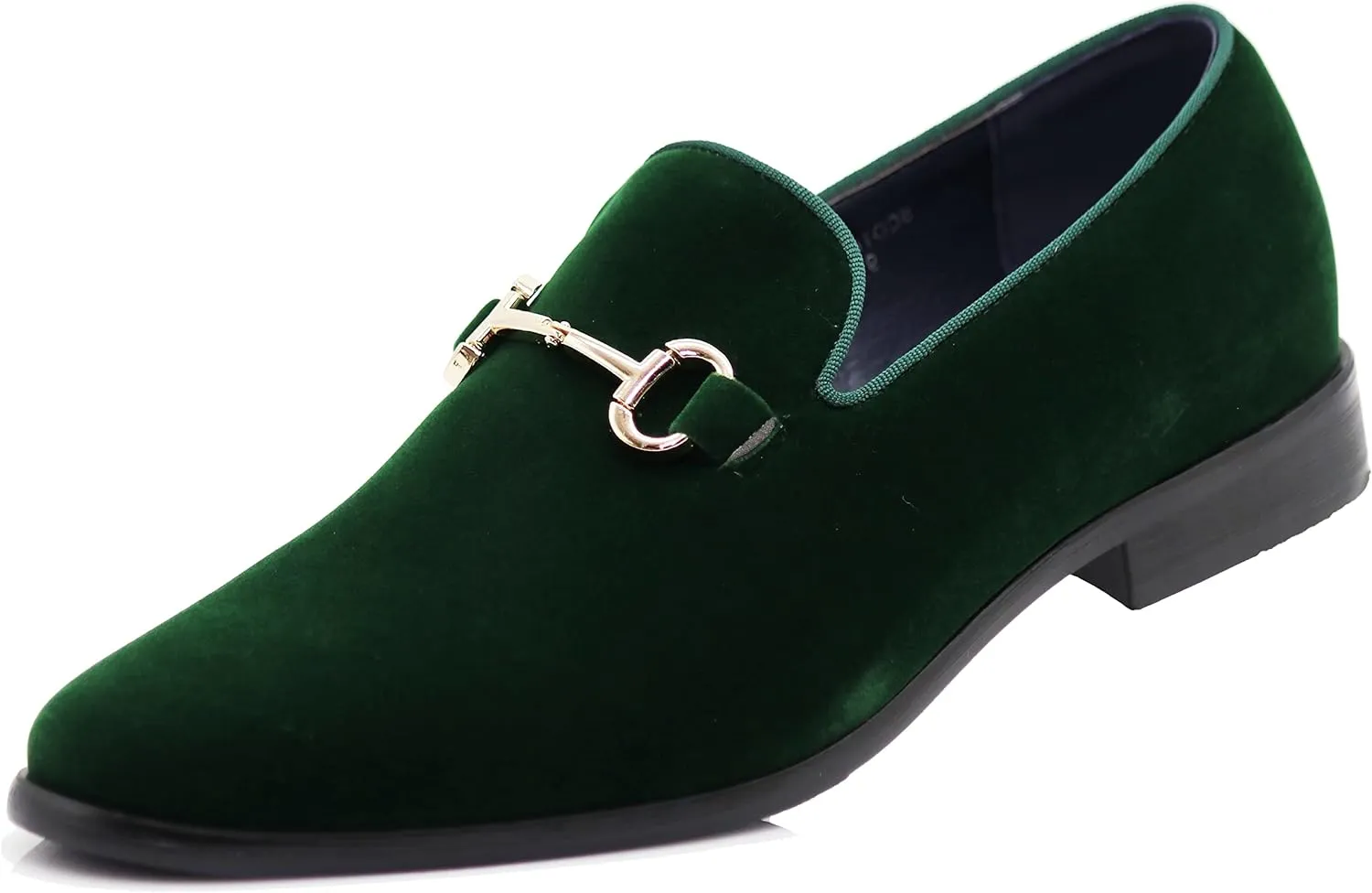 SPT03 Men's Vintage Plain Velvet Dress Loafers Slip On Shoes Classic Tuxedo Dress Shoes