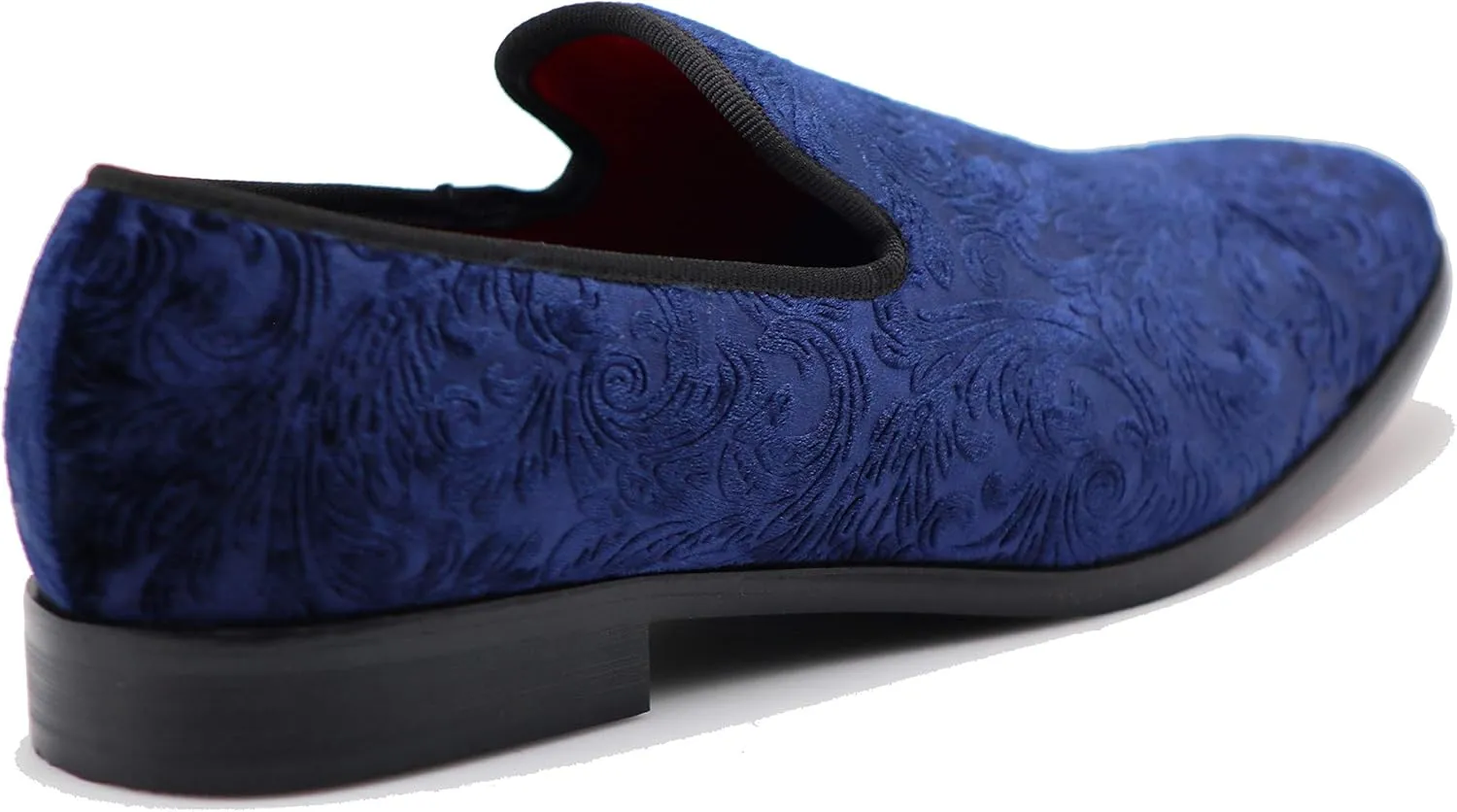 SPT03 Men's Vintage Plain Velvet Dress Loafers Slip On Shoes Classic Tuxedo Dress Shoes