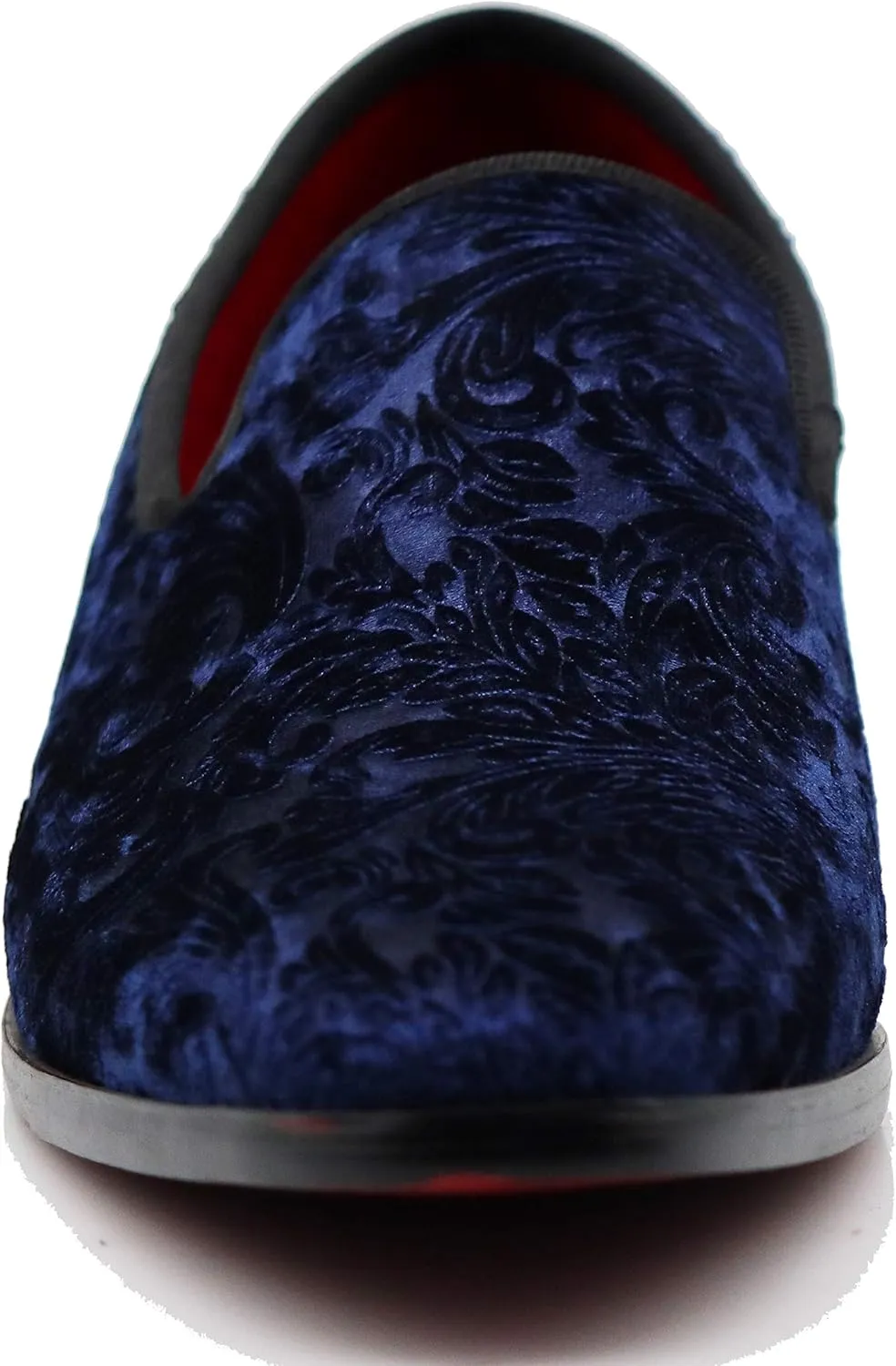 SPT03 Men's Vintage Plain Velvet Dress Loafers Slip On Shoes Classic Tuxedo Dress Shoes