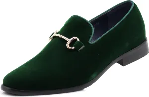 SPT03 Men's Vintage Plain Velvet Dress Loafers Slip On Shoes Classic Tuxedo Dress Shoes