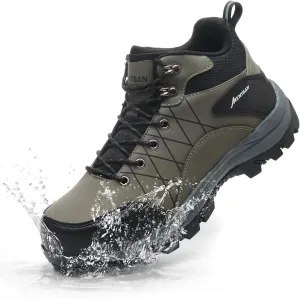 Steel Toe Boots for Men Waterproof Wide Width Slip Resistant Safety Toe Sneakers Puncture Proof Durable Construction Work Shoes for Outdoor Industrial Use