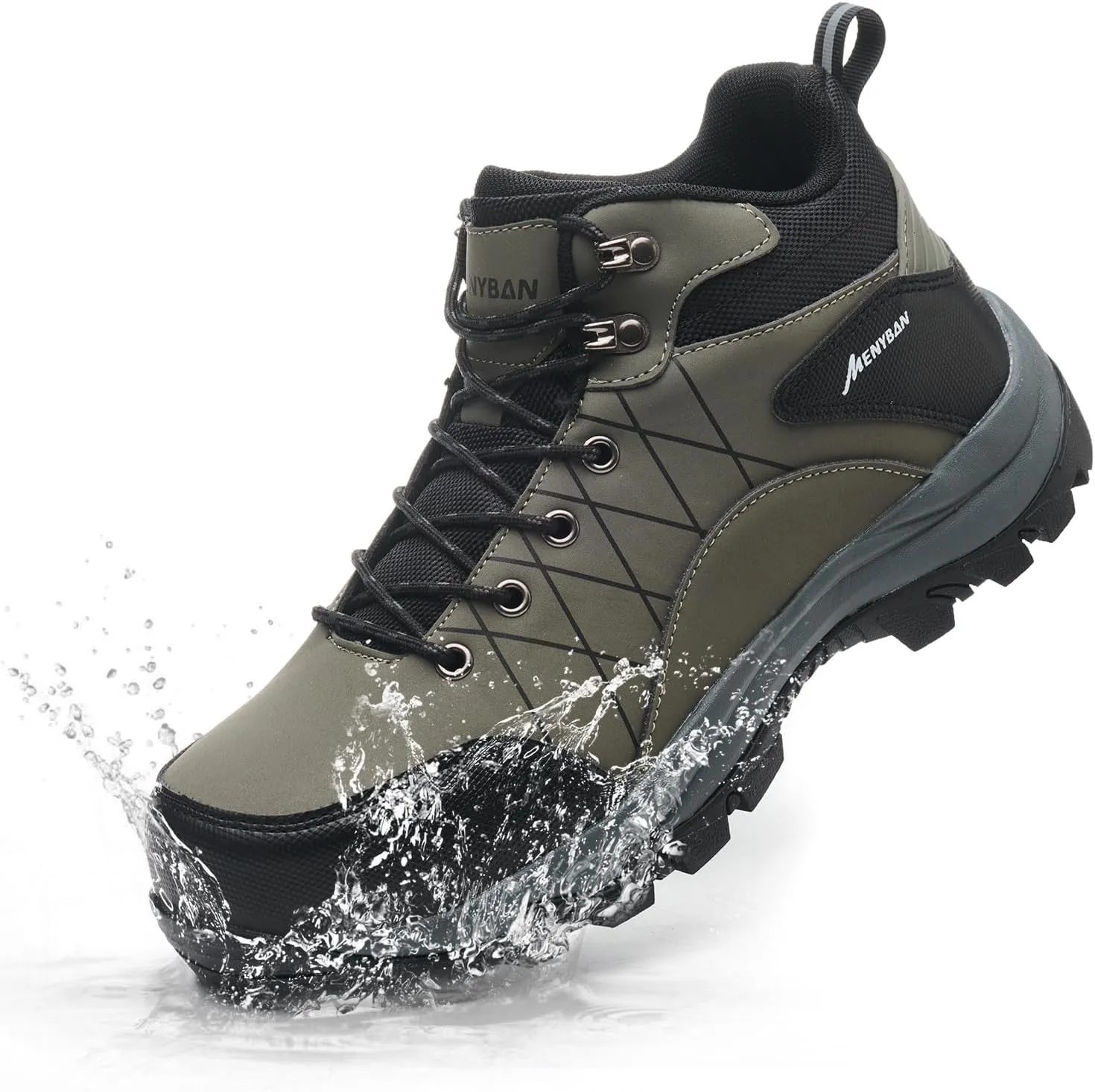 Steel Toe Boots for Men Waterproof Wide Width Slip Resistant Safety Toe Sneakers Puncture Proof Durable Construction Work Shoes for Outdoor Industrial Use