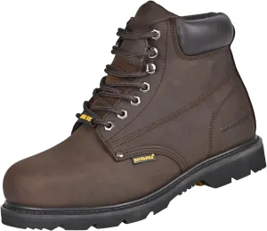 Steel Toe Work Safety Boots for Men, Comfortable Wide Work Shoes Durable Leather Non-Slip Oil-Resistant Lightweight Rubber Sole Construction Industrial Electrician Work Boots