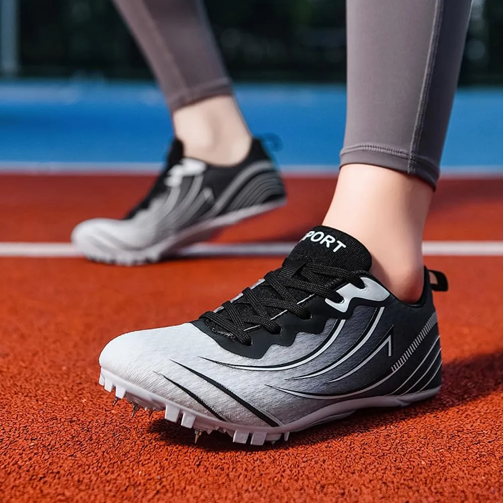 Succttssful Mens Breathable Track and Field Shoes for Jumping - Womens Lightweight Professional Track Race Shoes for Running