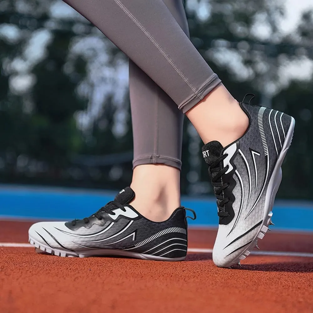Succttssful Mens Breathable Track and Field Shoes for Jumping - Womens Lightweight Professional Track Race Shoes for Running
