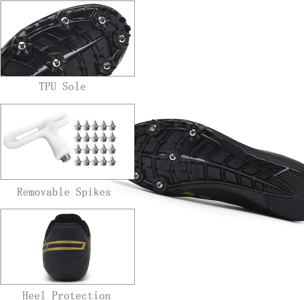 Succttssful Mens Breathable Track and Field Shoes for Jumping - Womens Lightweight Professional Track Race Shoes for Running