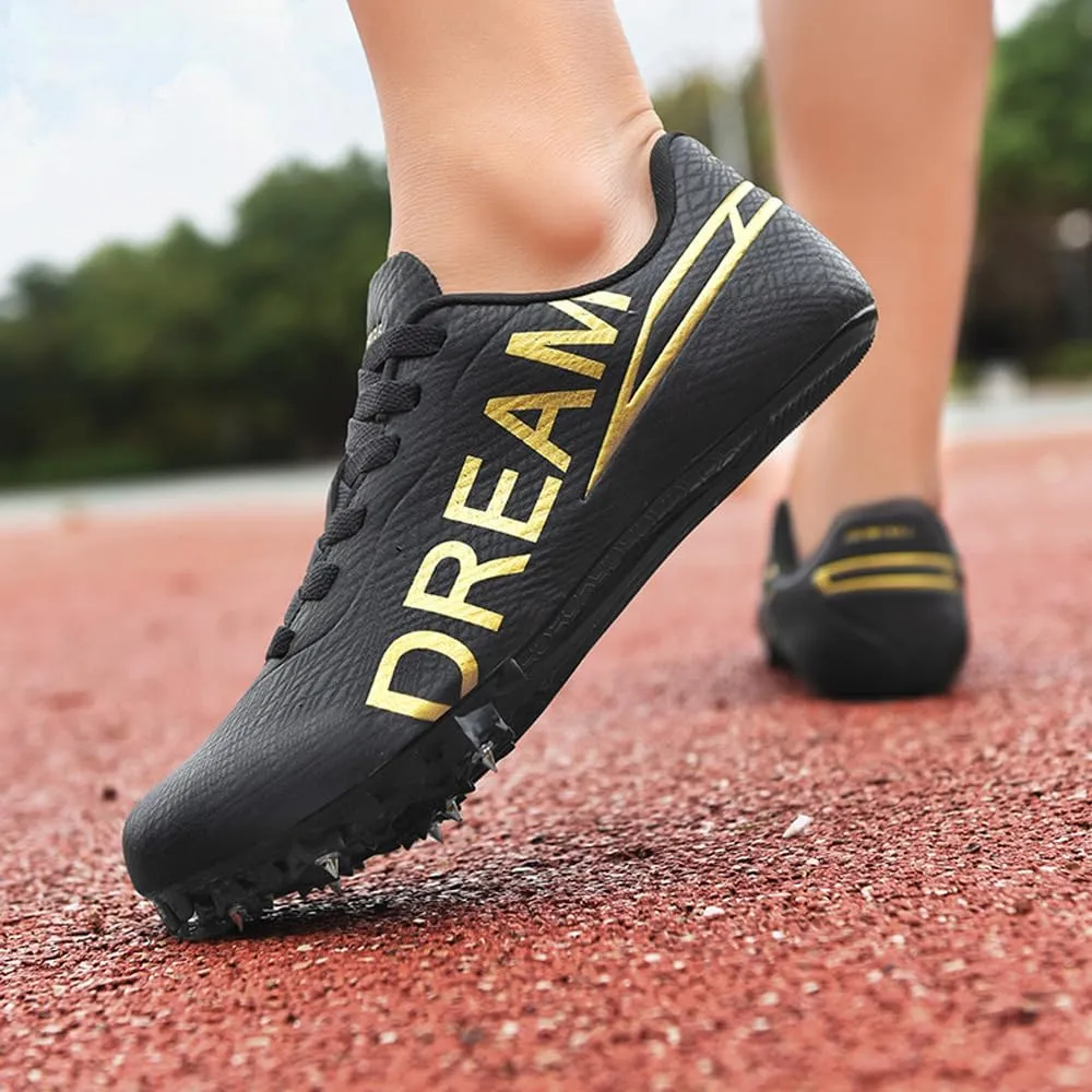 Succttssful Mens Breathable Track and Field Shoes for Jumping - Womens Lightweight Professional Track Race Shoes for Running