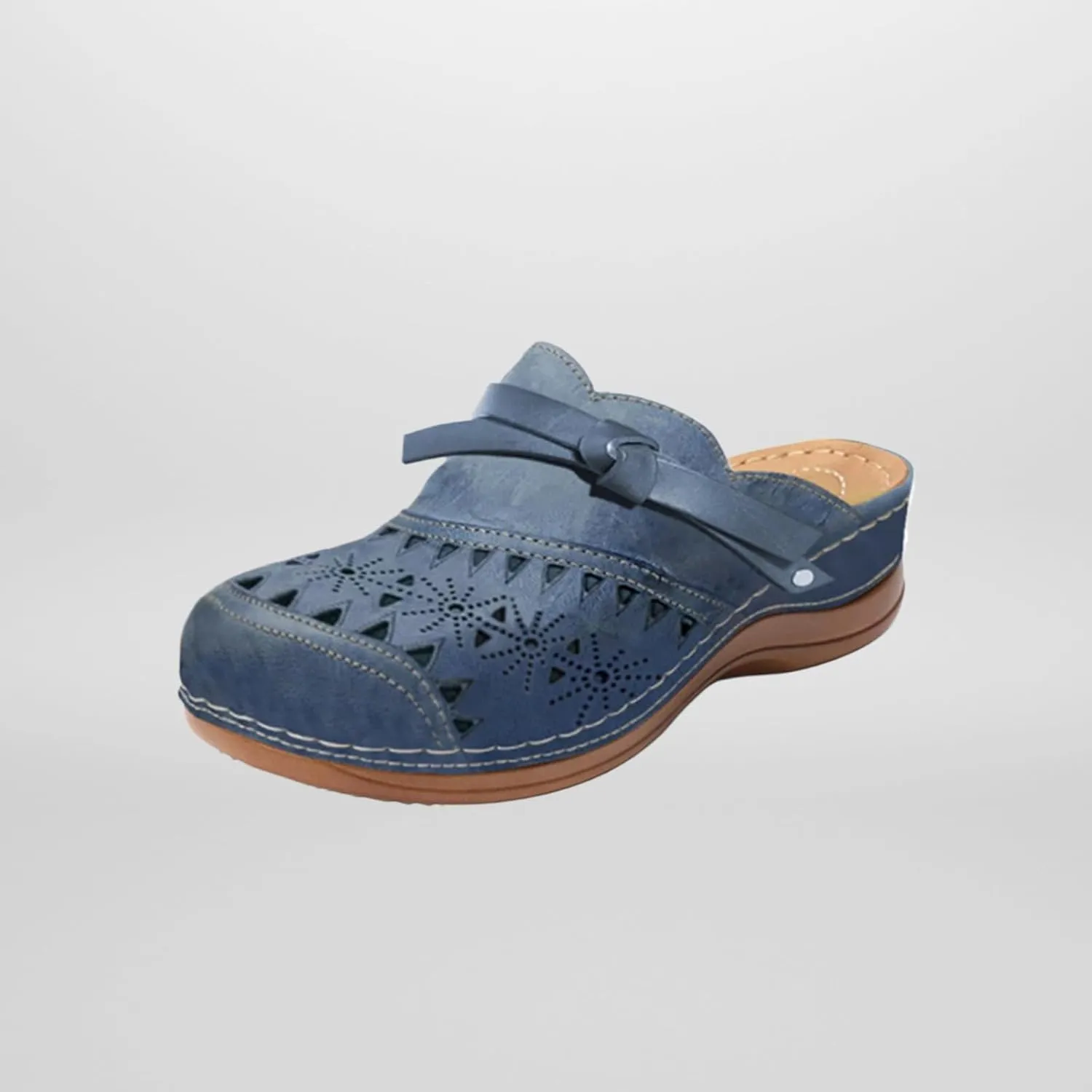 Summer Mules for Women Lightweight Breathable Mesh Walking Clogs Comfortable Non Slip Orthopedic Shoes with Arch Support Dressy Closed Toe Slip On Slippers Casual Open Back Shoes