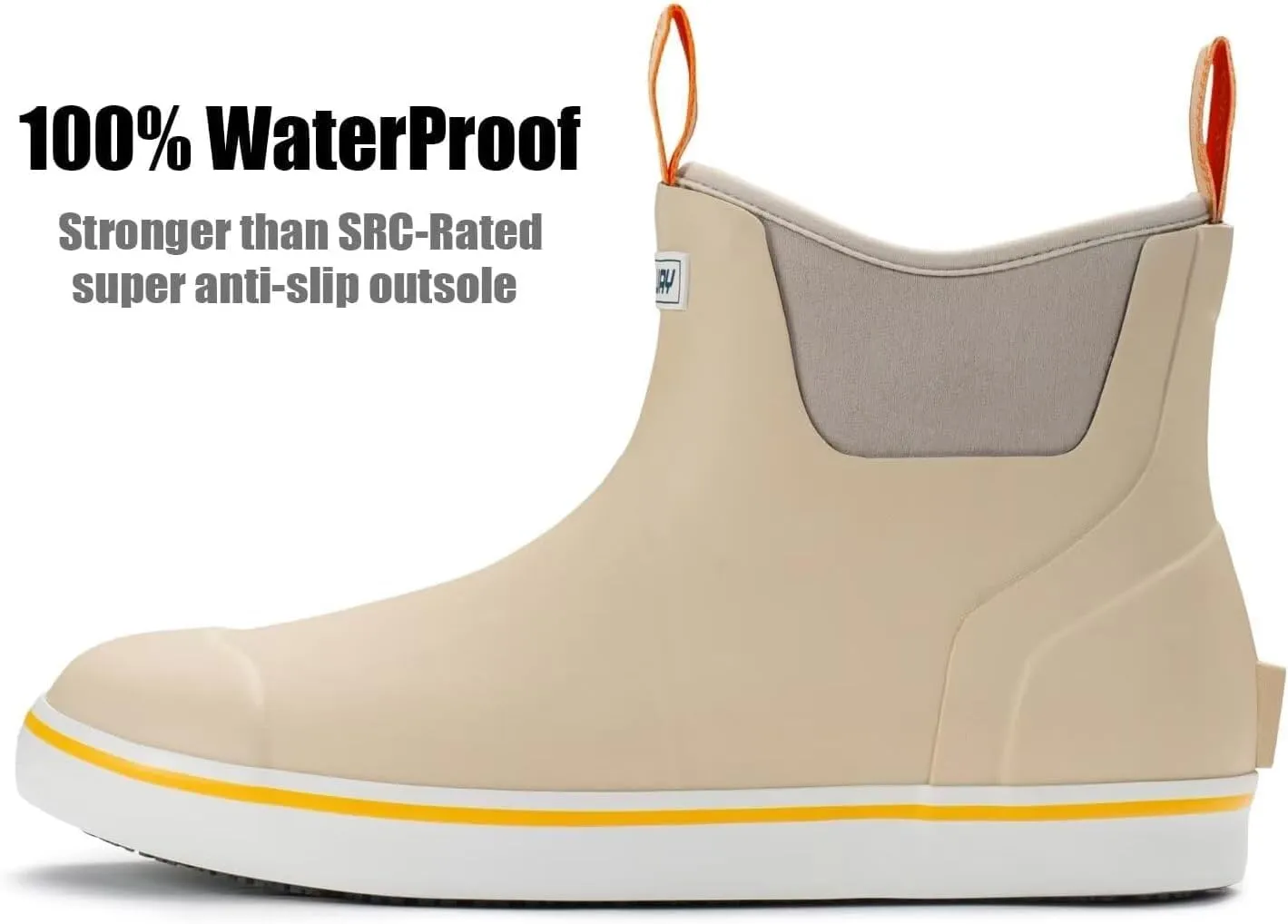 SUREWAY Women's Ankle Fishing Deck Boots for Women,Short Waterproof Neoprene Rubber Rain Boots,Lightweight Garden Work Shoes for Women,Upgraded Slip Resistant,Durable Comfortable