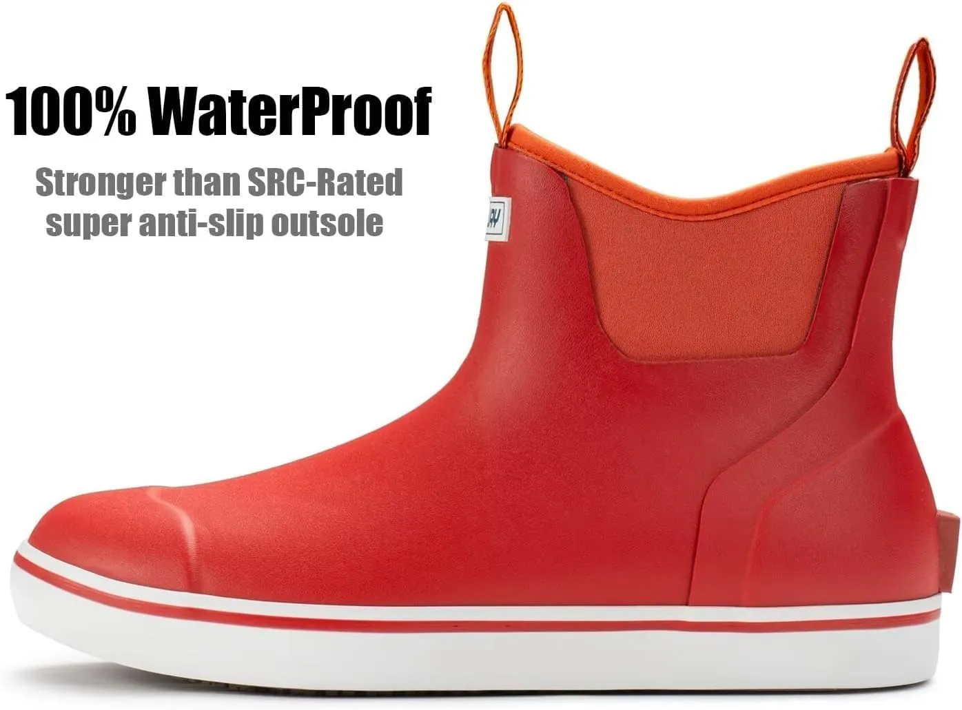 SUREWAY Women's Ankle Fishing Deck Boots for Women,Short Waterproof Neoprene Rubber Rain Boots,Lightweight Garden Work Shoes for Women,Upgraded Slip Resistant,Durable Comfortable