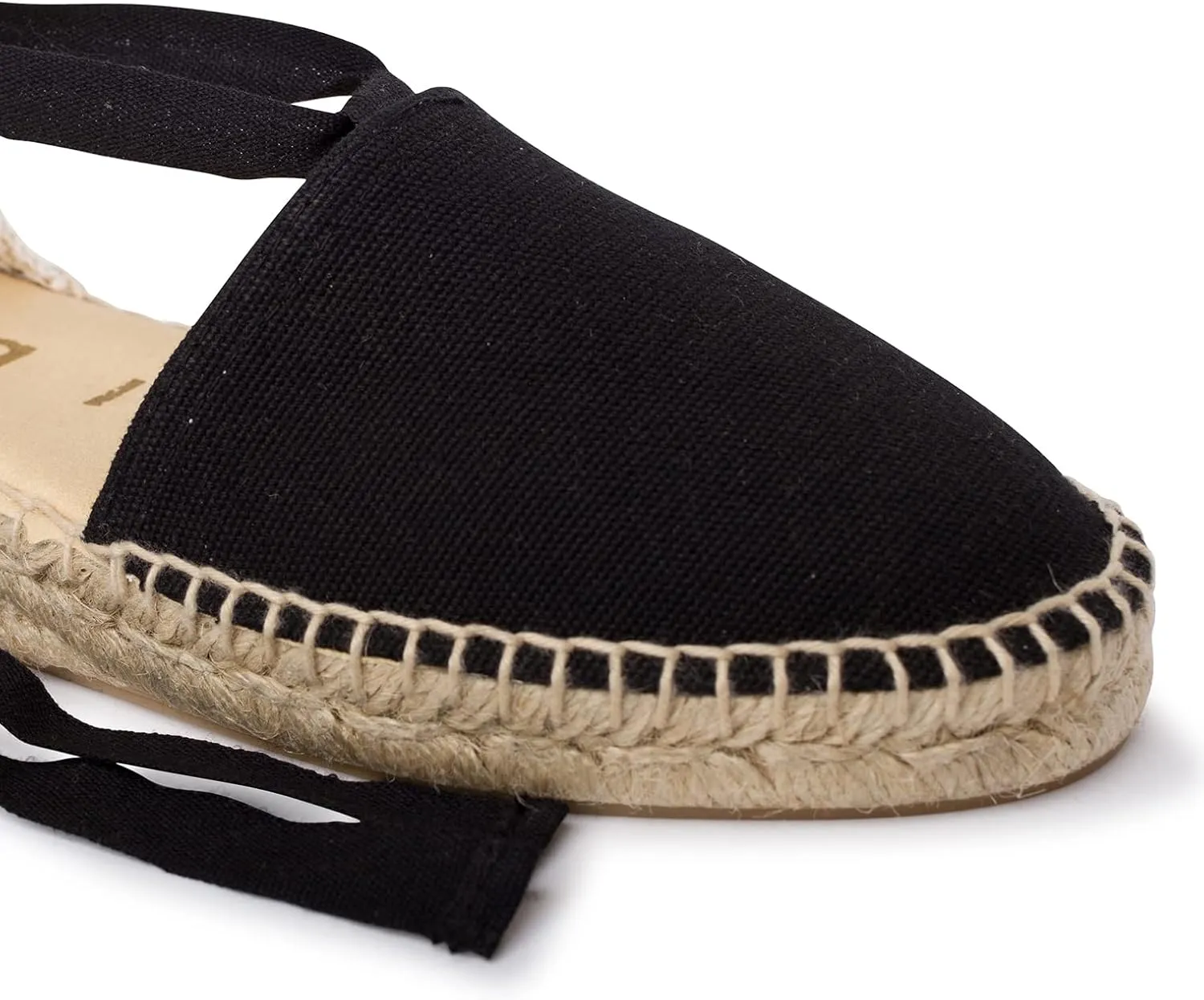 Tamarita Authentic Spanish Espadrille Wedge Sandals for Women - Sustainable, Eco Friendly, Vegan Shoes. Classic Style, Organic Cotton Canvas Upper, Comfy Insole, Jute Midsole, Rubber Sole. Made in Spain
