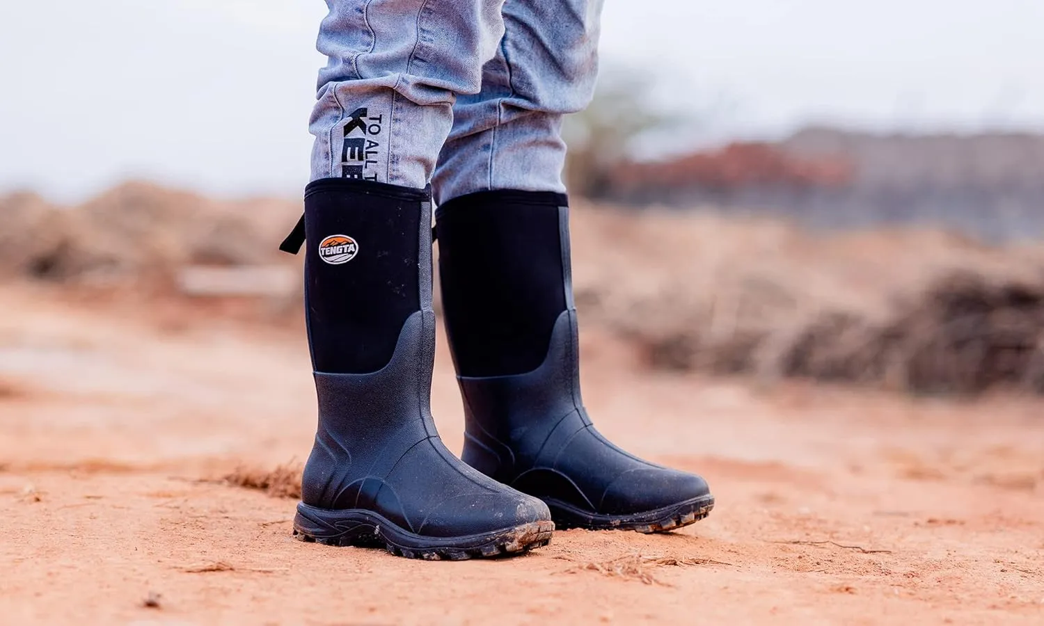 TENGTA Narrow Fit Waterproof Rubber Rain Boots for Men and Women - Durable 6mm Neoprene Insulated, Ideal for Hunting, Farming & Outdoor Work