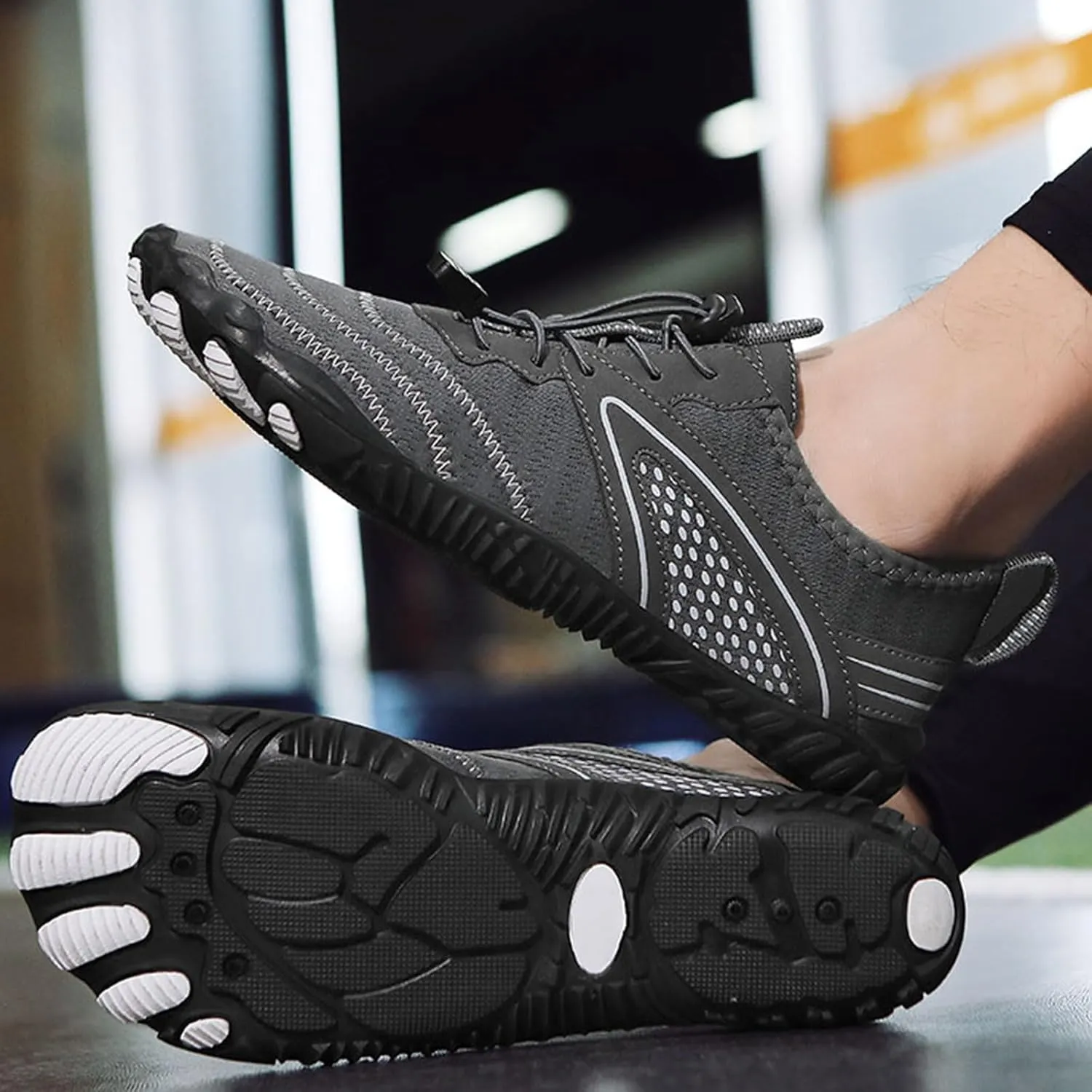 Thatrich Grounded Footwear for Women Men Wide Toe Box Sneakers Waterproof Hiking Running Shoe Non Slip Barefoot Shoes Quick Dry Athletic Running Sports Walking Spring Summer Beach Wear Unisex Sneaker