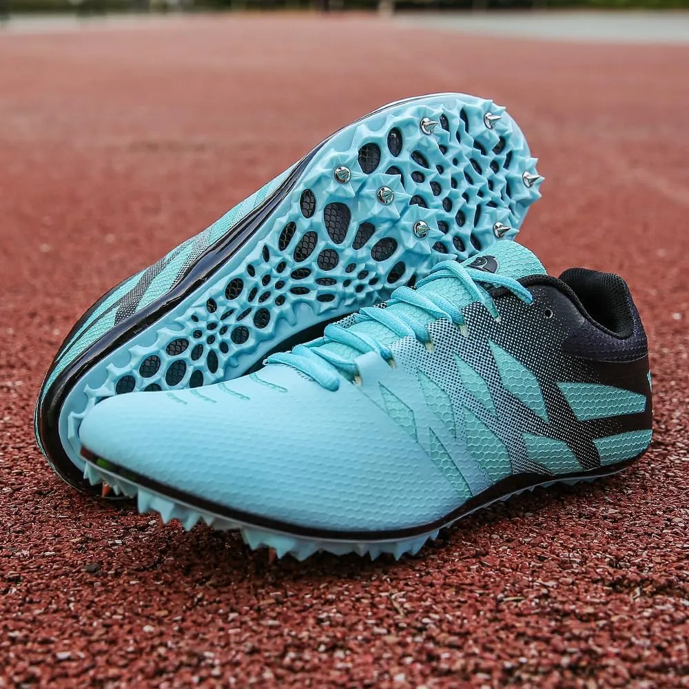 THESTRON Men Women Kids Track and Field Shoes Professional 8 Spikes Running Racing Sneakers Breathable Lightweight Sprinting Shoes