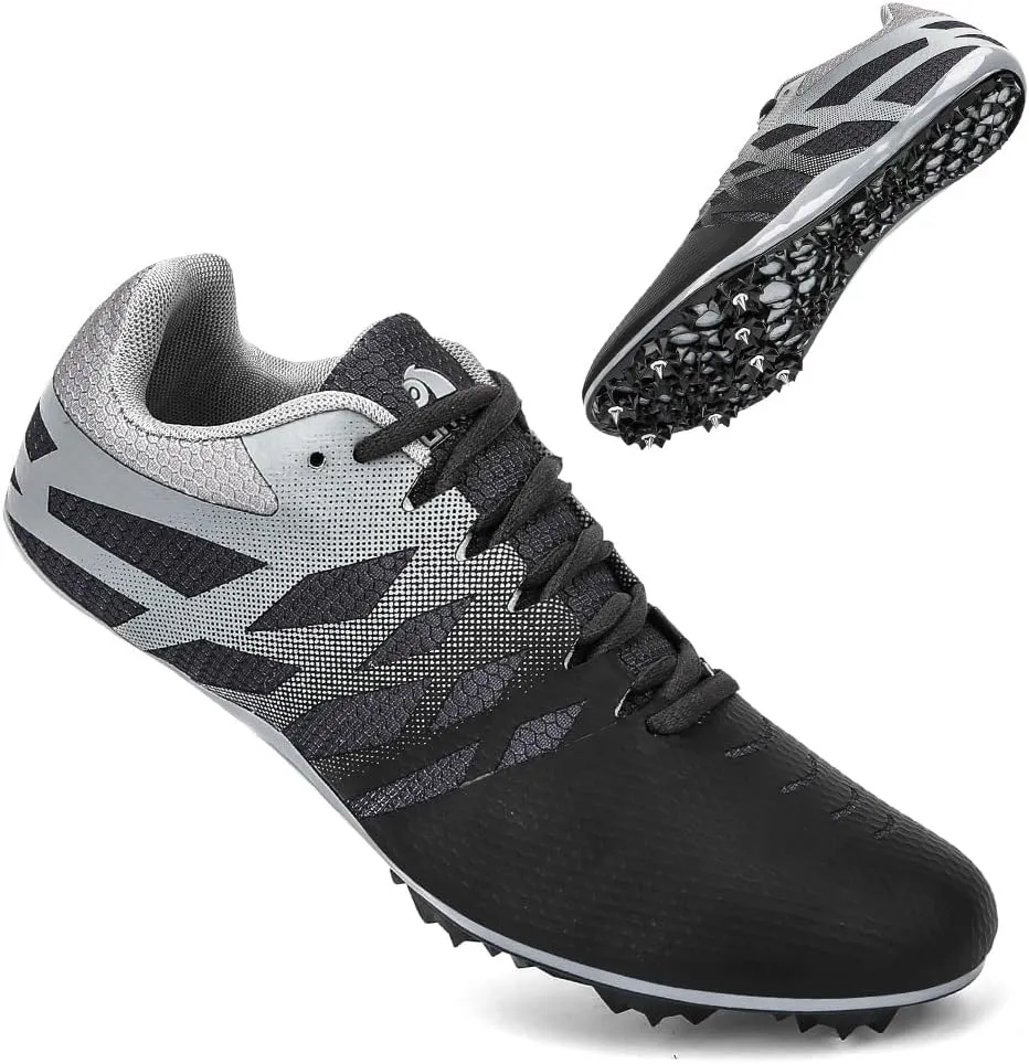 THESTRON Men Women Kids Track and Field Shoes Professional 8 Spikes Running Racing Sneakers Breathable Lightweight Sprinting Shoes